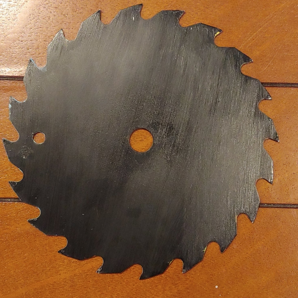 Artist Signed Hand Painted Saw Blade 7 1/4" - Picture 3 of 3